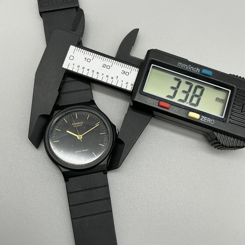 Casio 1330 MQ-24 Mens Watch 34mm Black Dial Case Black Resin Water Resist